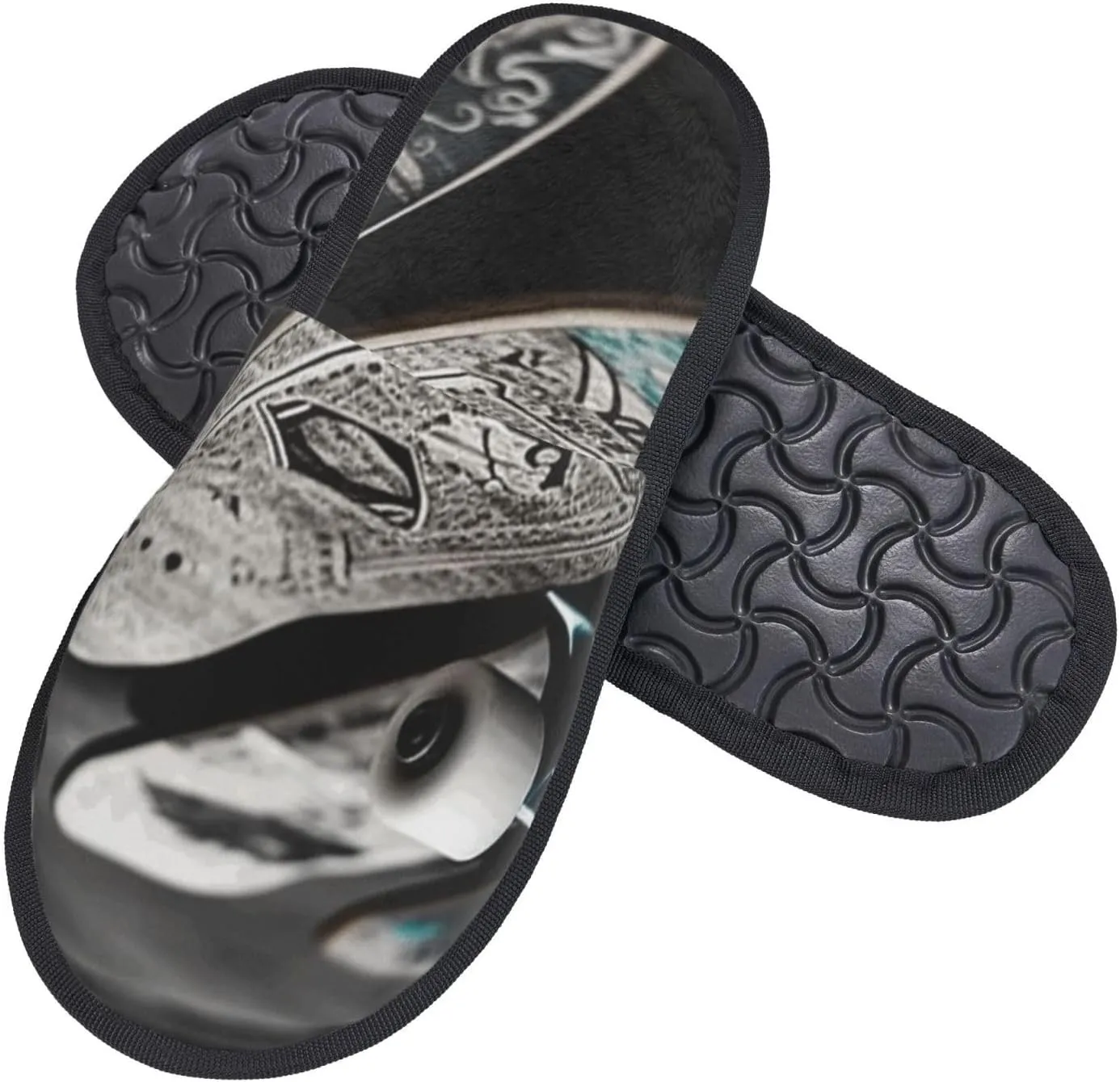 Fuzzy Slippers for Men Women Non-slip House Slippers Skate boards_79046072 Furry Slipper House Shoes for Indoor Outdoor