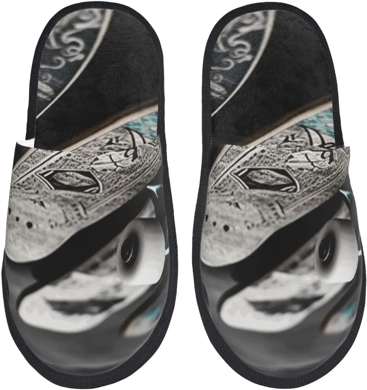 Fuzzy Slippers for Men Women Non-slip House Slippers Skate boards_79046072 Furry Slipper House Shoes for Indoor Outdoor