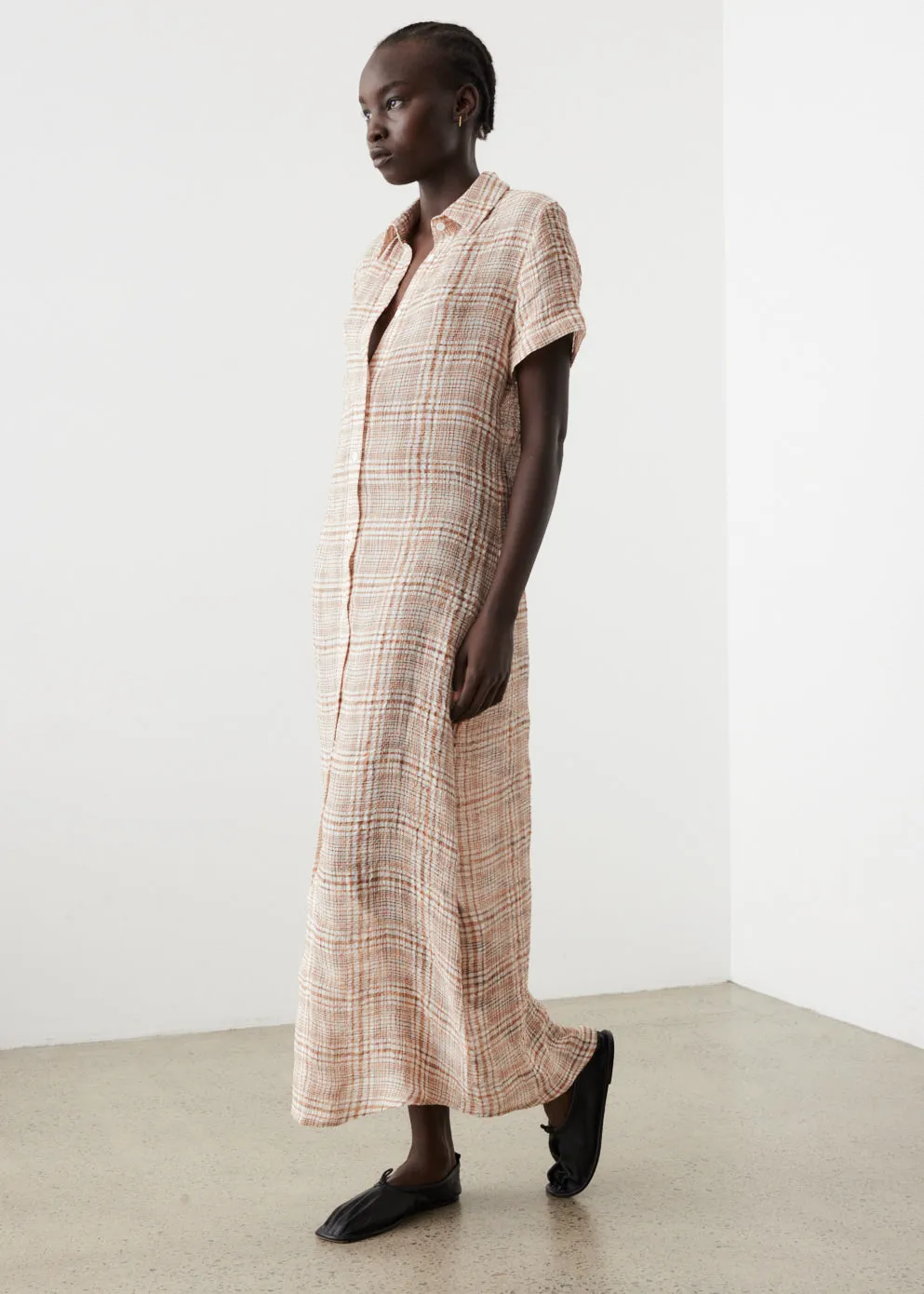Gauze Shirt Dress