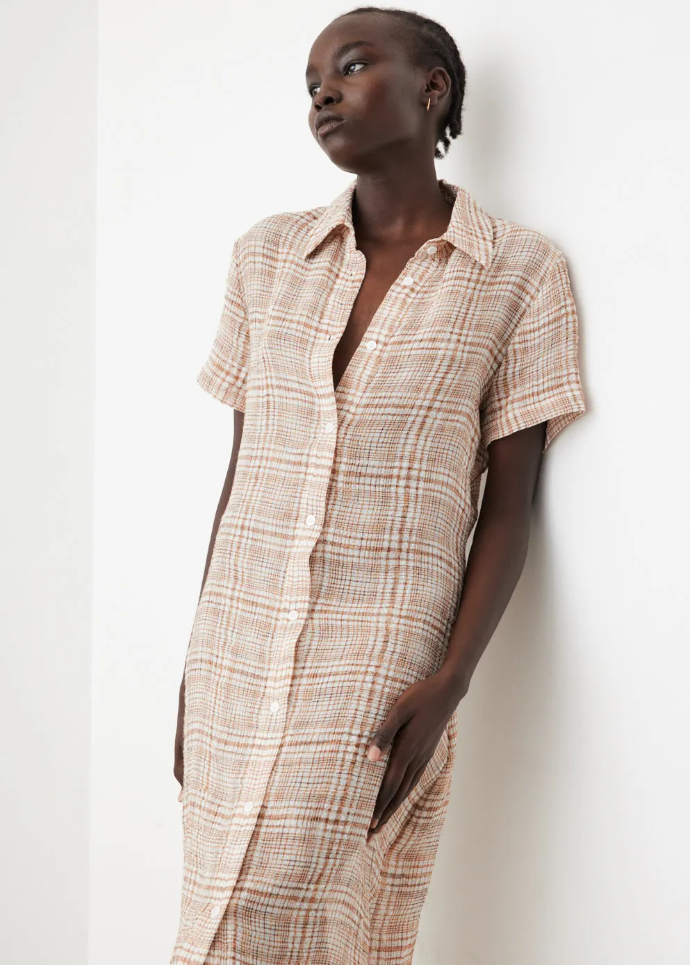 Gauze Shirt Dress