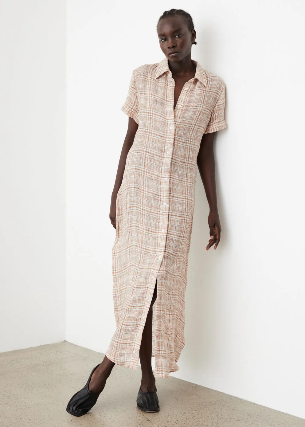 Gauze Shirt Dress