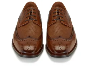 George Cognac Brogue Shoe