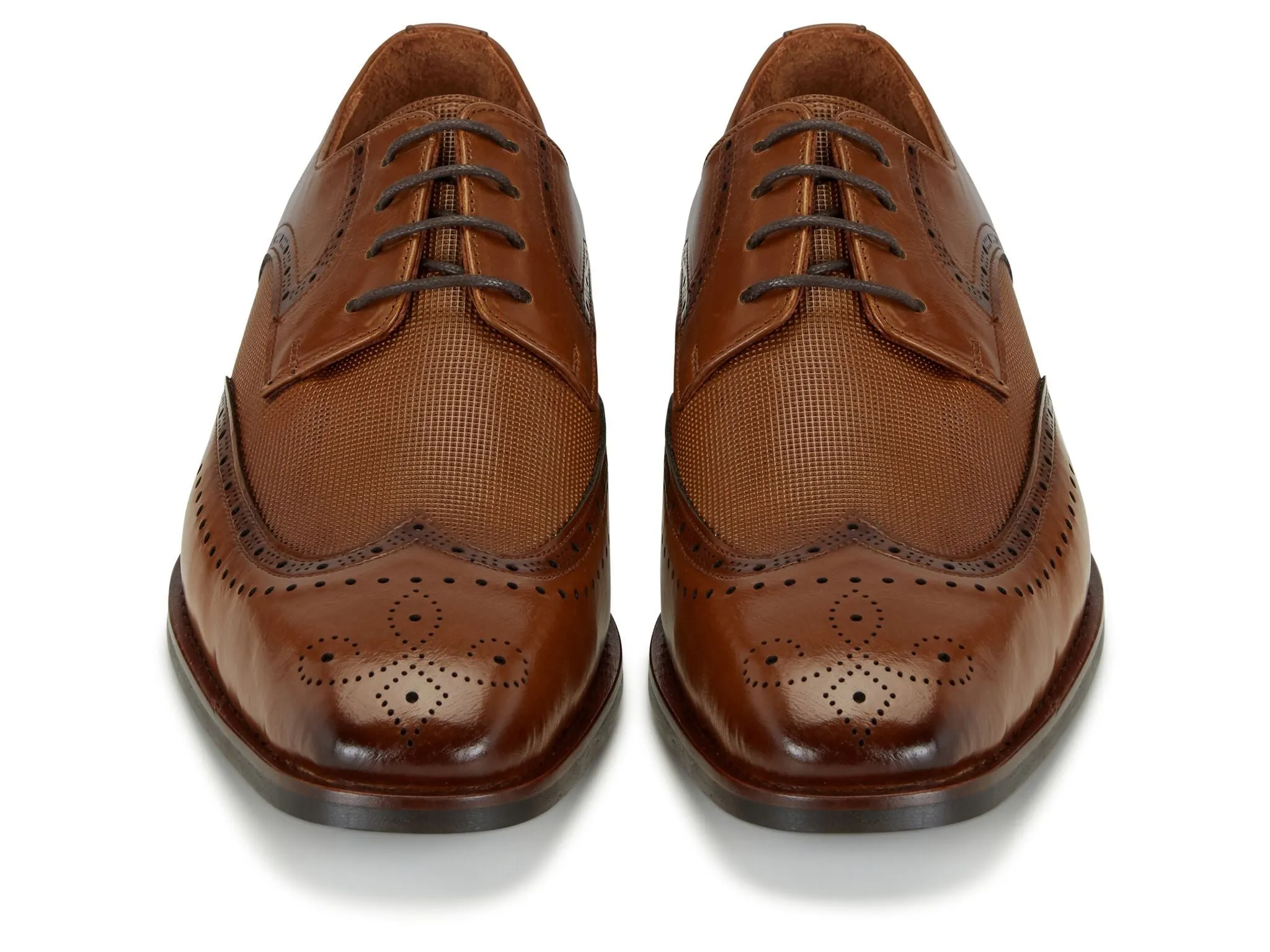 George Cognac Brogue Shoe