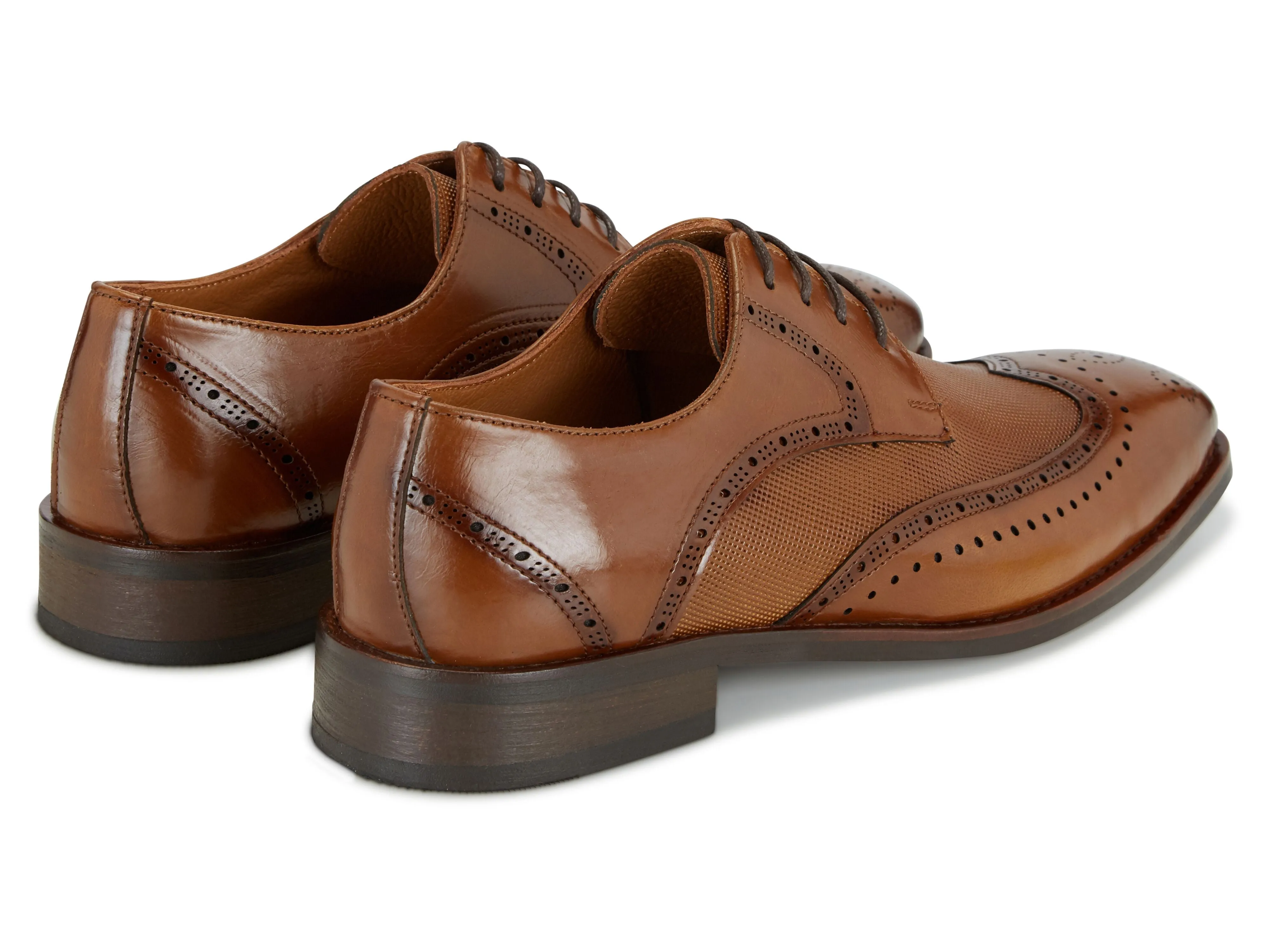 George Cognac Brogue Shoe