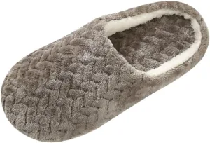 Gibobby House Slippers for Women Cute,Comfy Fuzzy Memory Foam Slip On Bowknot Anti-Skid Indoor Outdoor