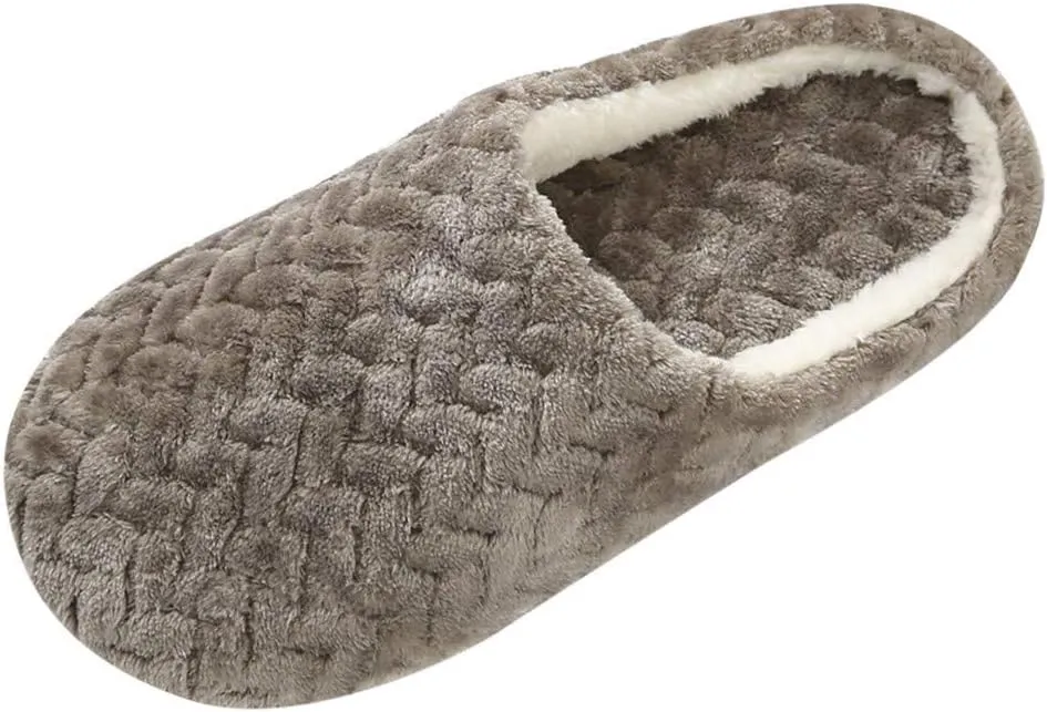 Gibobby House Slippers for Women Cute,Comfy Fuzzy Memory Foam Slip On Bowknot Anti-Skid Indoor Outdoor