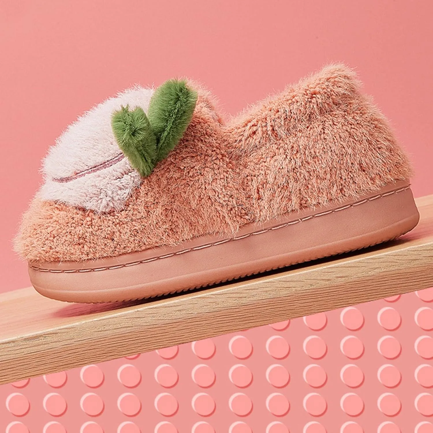 Girls Cute C??rtoon Fuzzy Slippers with Memory Foam Kids Plush Warm Winter House Shoes Toddler Crochet Unisex ??lats