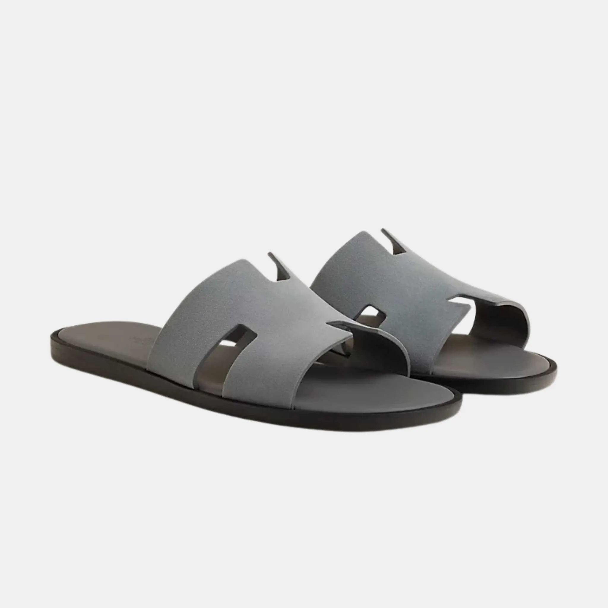 Hermes Izmir Sandals Storm Gray