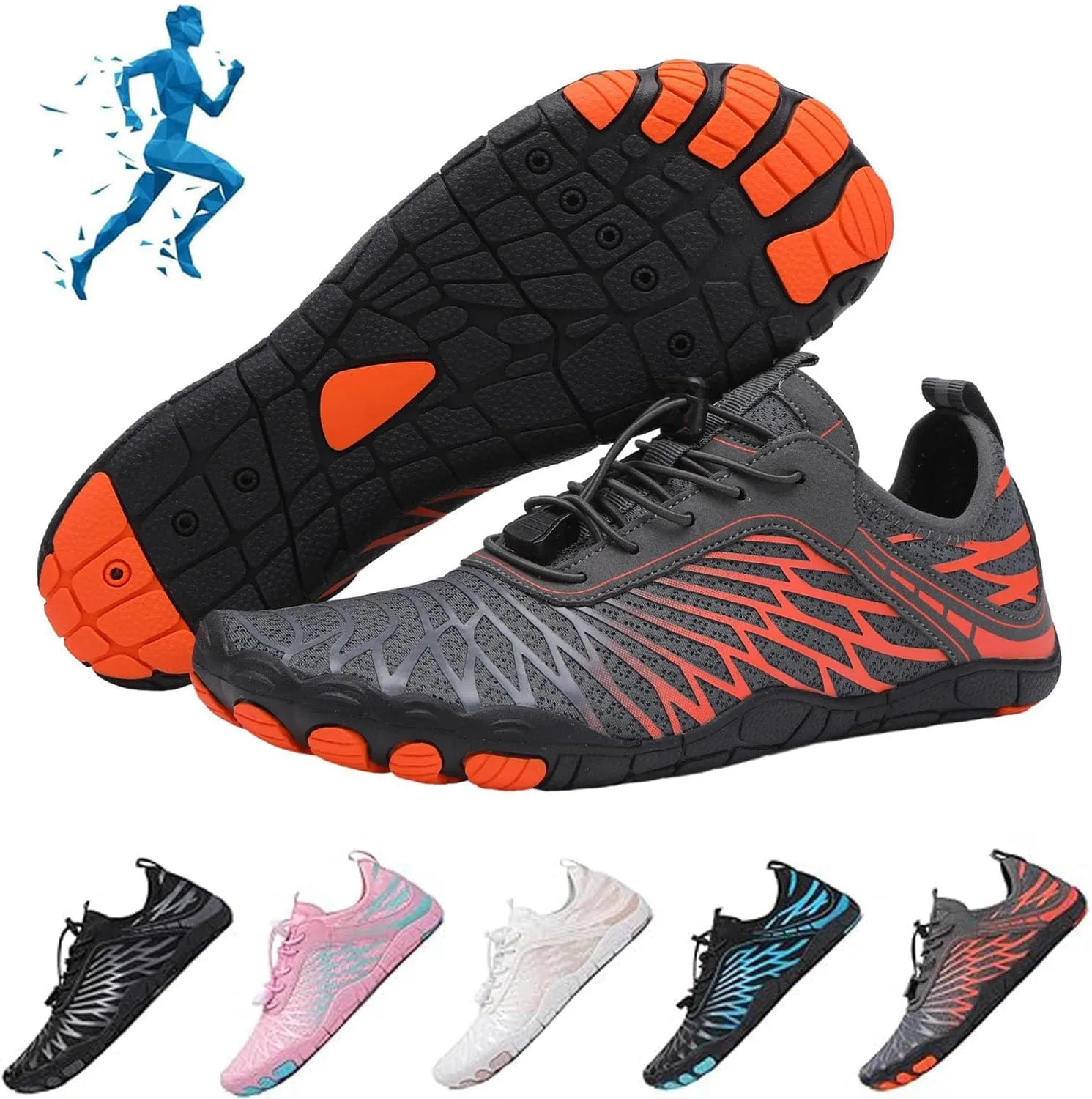 Hike Barefoot Womens, 2024 Pro-Healthy&Non-Slip Barefoot Shoes, BareStep Active Shoes Slippers for Unisex