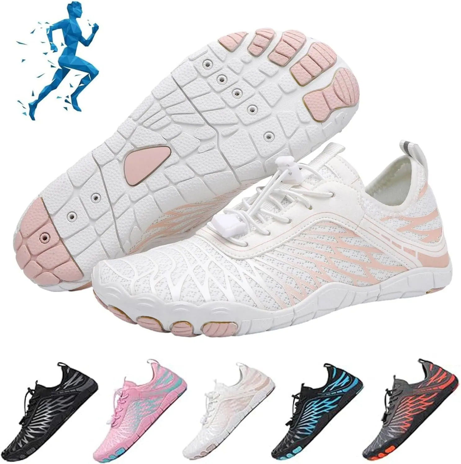Hike Barefoot Womens, 2024 Pro-Healthy&Non-Slip Barefoot Shoes, BareStep Active Shoes Slippers for Unisex