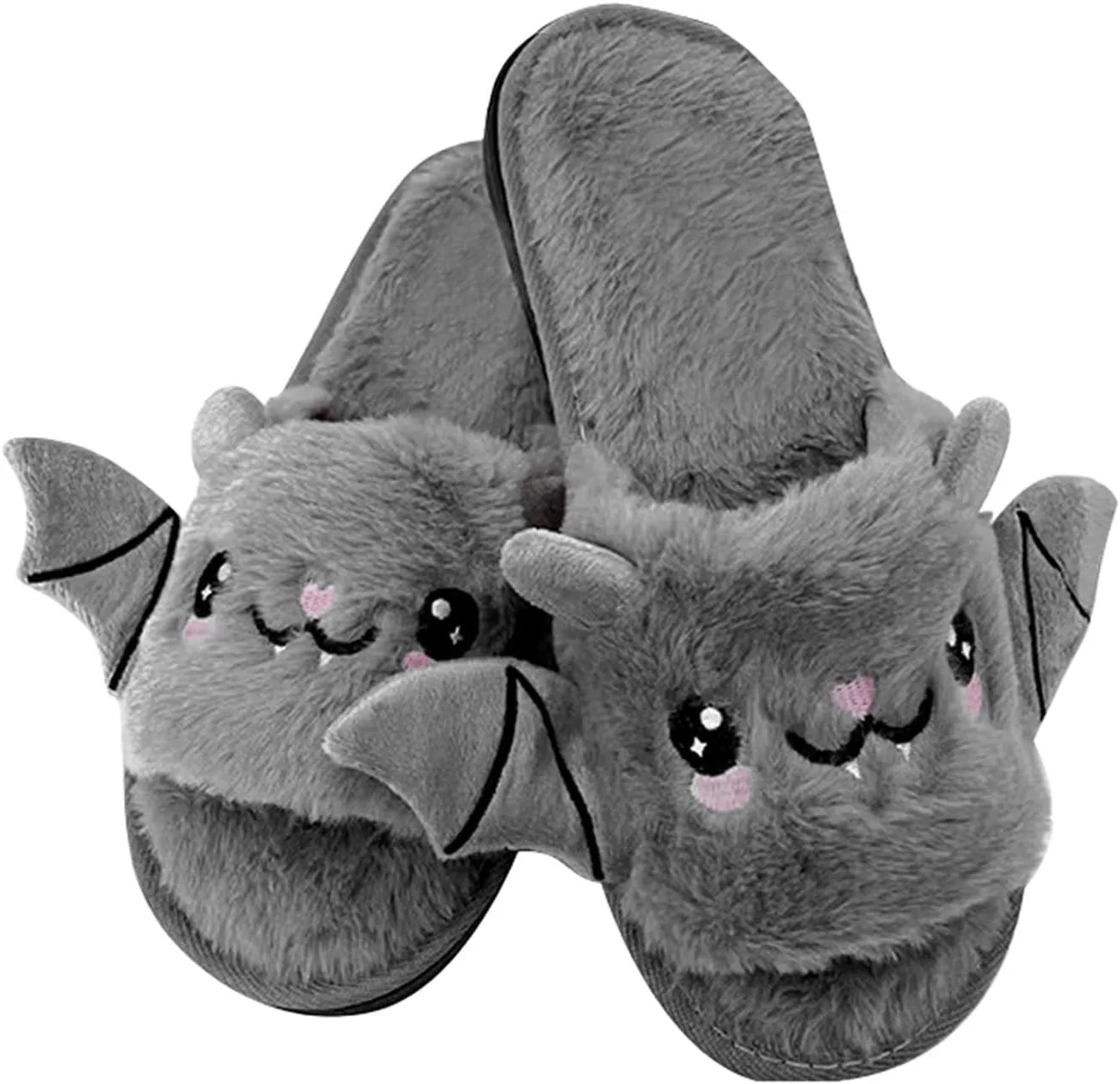 Kid Boys Girls Slippers Cute Bat Plush Slippers Halloween Party Indoor and Outdoor Slippers Toddlers 2