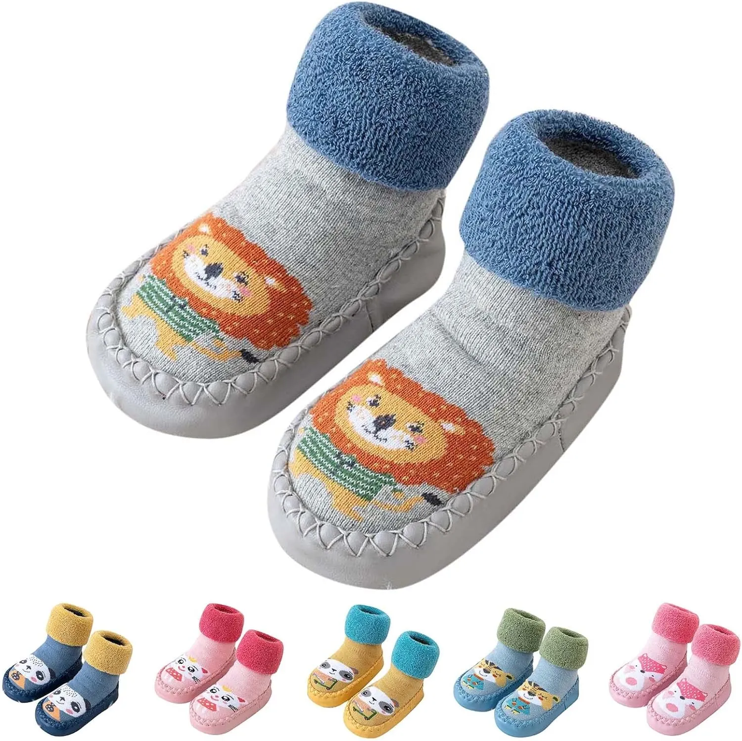 Kids Baby Toddler Sock Flat Shoes Stretch Knit Sneakers Rubber Sole Non-Skd Indoorfloor Slipper Cozy Baby Shoes