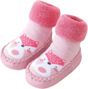Kids Baby Toddler Sock Flat Shoes Stretch Knit Sneakers Rubber Sole Non-Skd Indoorfloor Slipper Cozy Baby Shoes