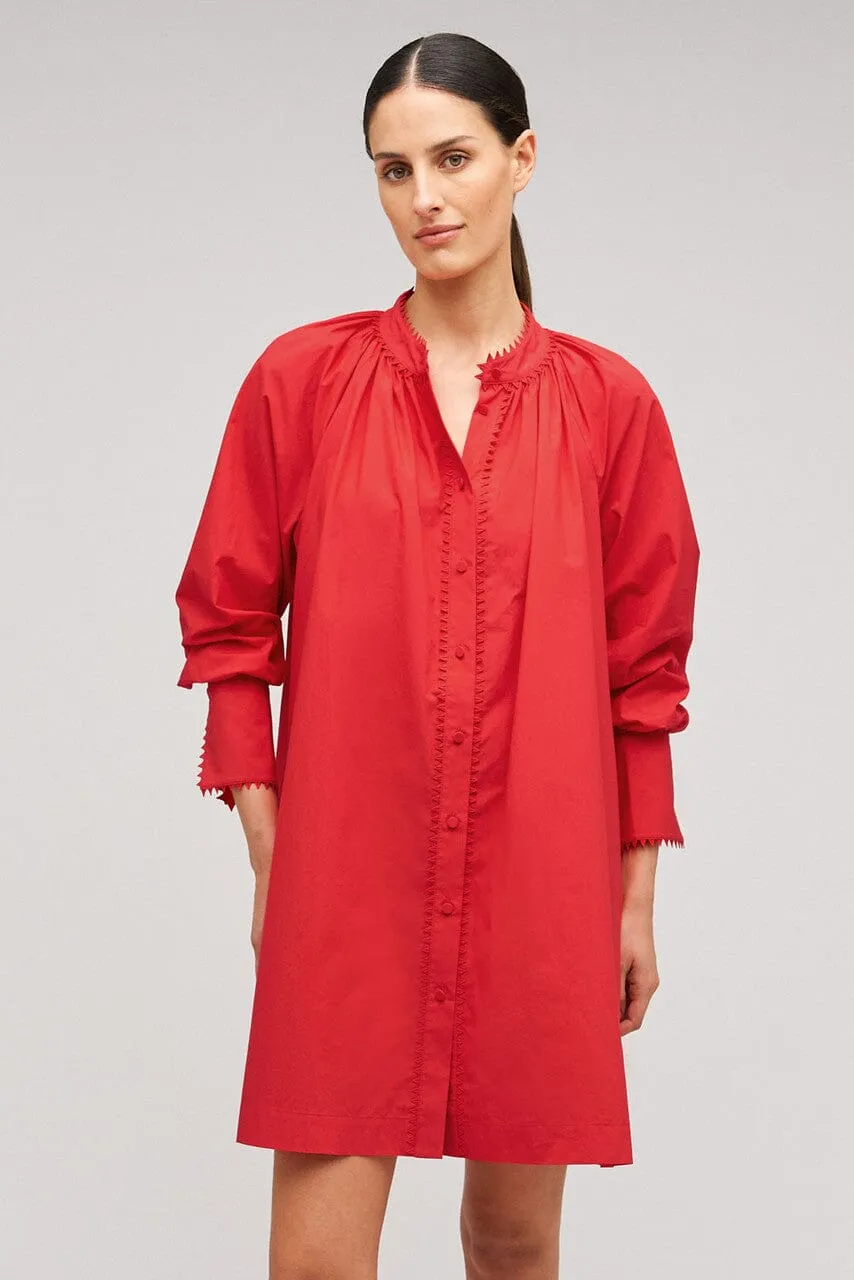 Lace Detail Smock Dress