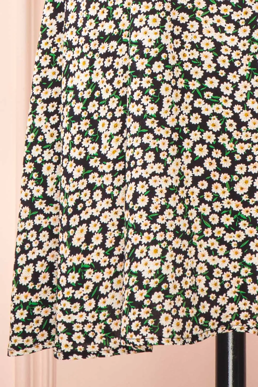 Laime | Short Black Floral Dress