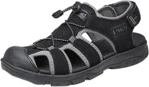 Men's Sport Sandals Athletic Lightweight Walking Casual Sandals with Adjustable Strap for Outdoor Wading Beach Close Toe Breathable Sandal with Arch Support