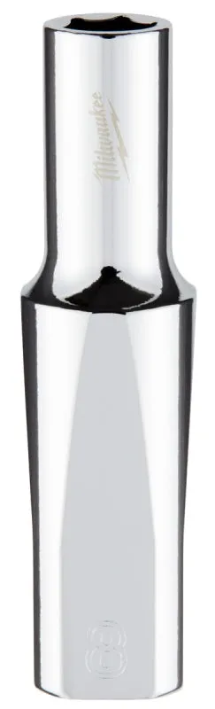 Milwaukee 45-34-9092 Socket, 8 mm Socket, 3/8 in Drive, 6-Point, Chrome Vanadium Steel, Chrome :CD: QUANTITY: 1