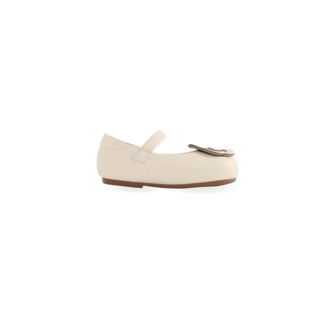 Mini Bloom Ballerina Flats in Hana Beige