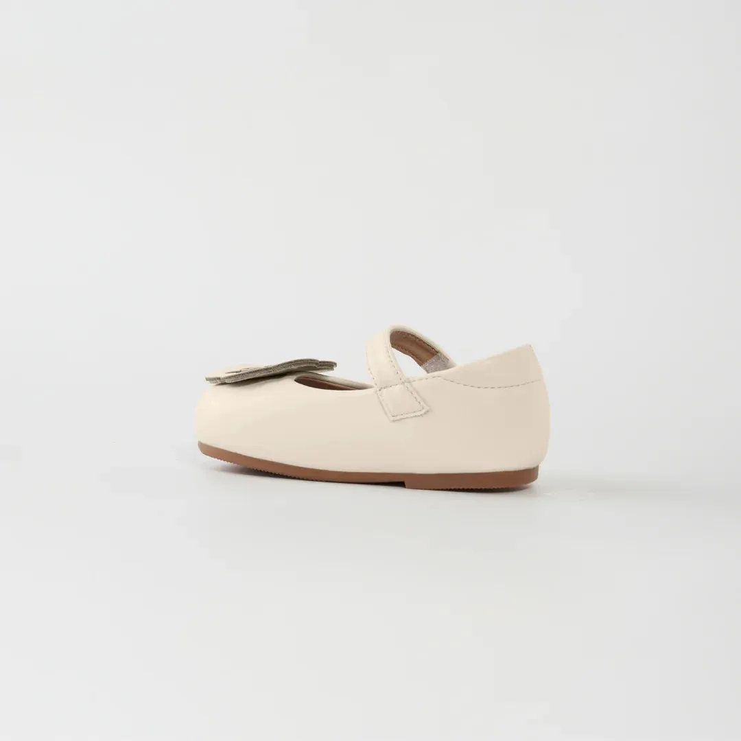 Mini Bloom Ballerina Flats in Hana Beige