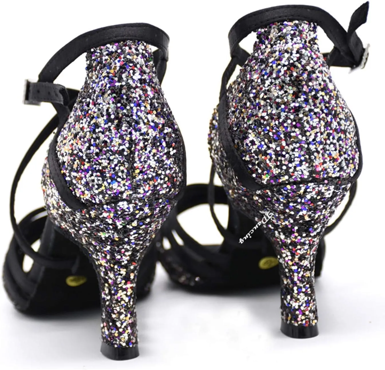 Minishion Women's Fashion Latin Colorful Dance Shoes Evening Sandals