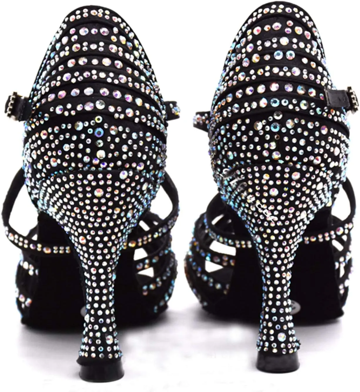 Minishion Women's Fashion Latin Crystals Dance Shoes Wedding Prom Sandals