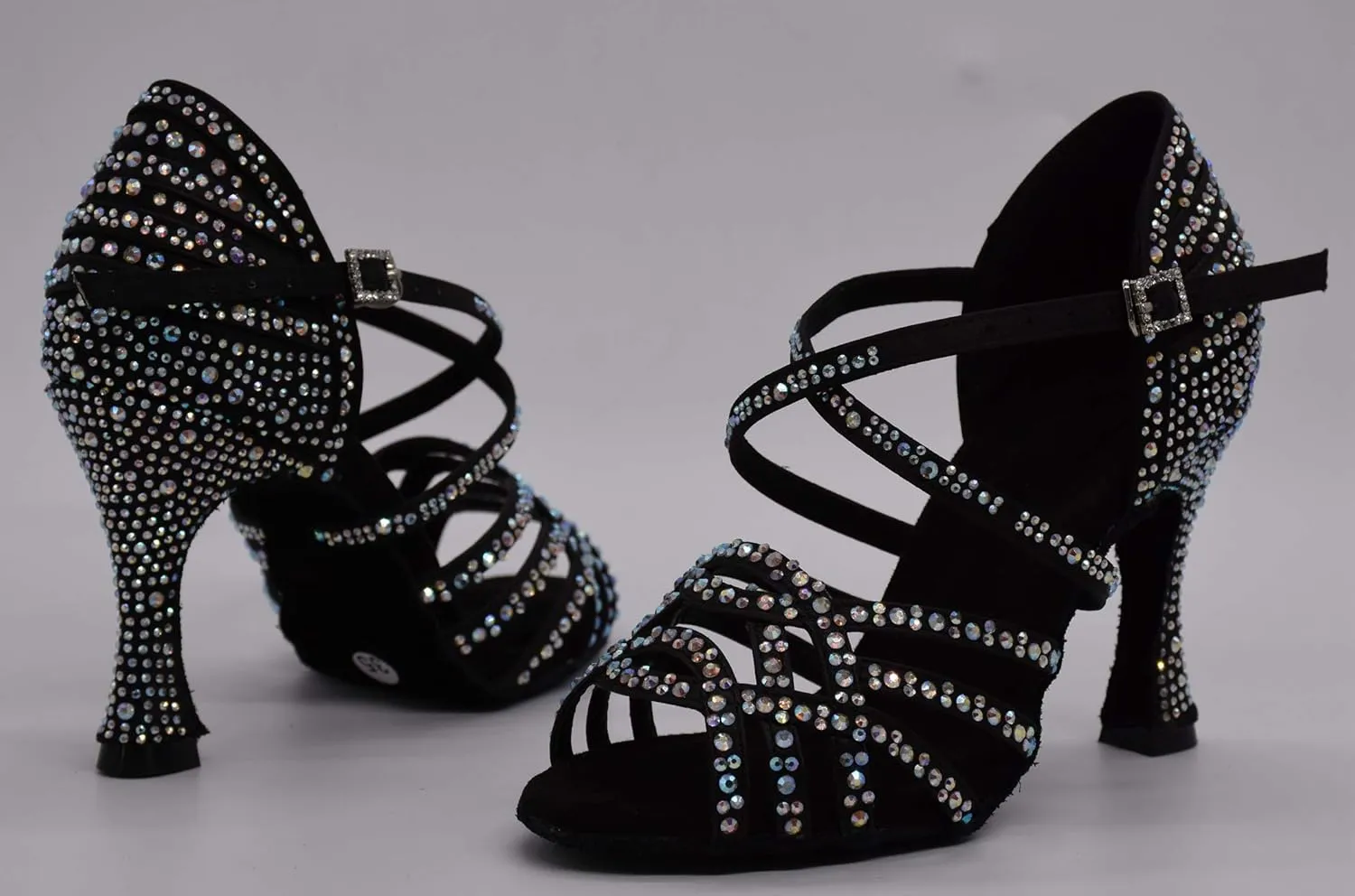 Minishion Women's Fashion Latin Crystals Dance Shoes Wedding Prom Sandals