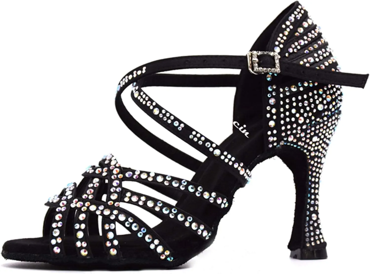 Minishion Women's Fashion Latin Crystals Dance Shoes Wedding Prom Sandals