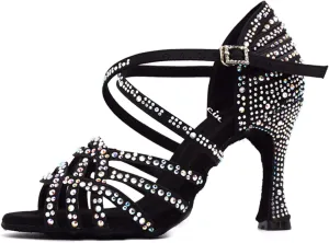 Minishion Women's Fashion Latin Crystals Dance Shoes Wedding Prom Sandals