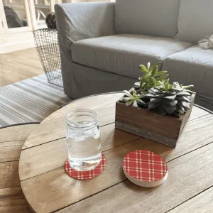 Noelle Coaster (Set of 8) | Red - Premium Vinyl Mat