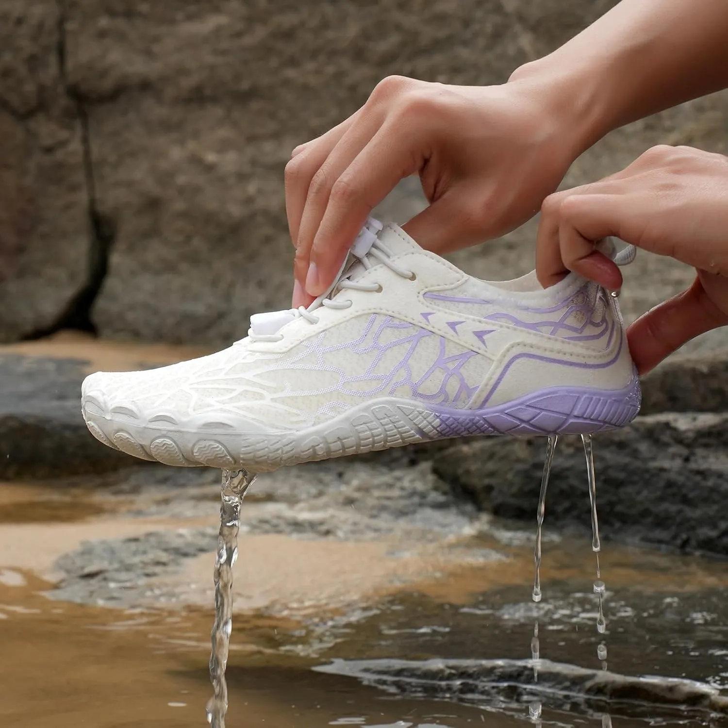 Non-Slip Barefoot Shoes Unisex, Quick Dry Waterproof Trail Running Footwear, Minimalist Zero Drop Beach Water Shoes, Outdoor Athletic Hiking Footwear with Wide Toe Box