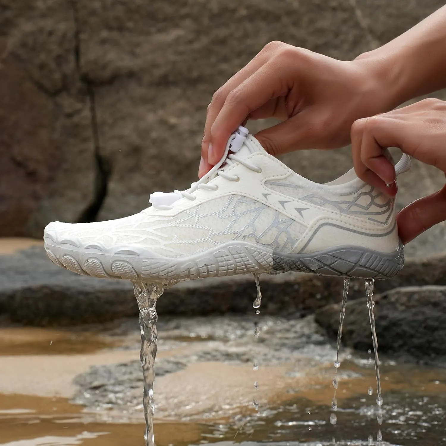 Non-Slip Barefoot Shoes Unisex, Quick Dry Waterproof Trail Running Footwear, Minimalist Zero Drop Beach Water Shoes, Outdoor Athletic Hiking Footwear with Wide Toe Box