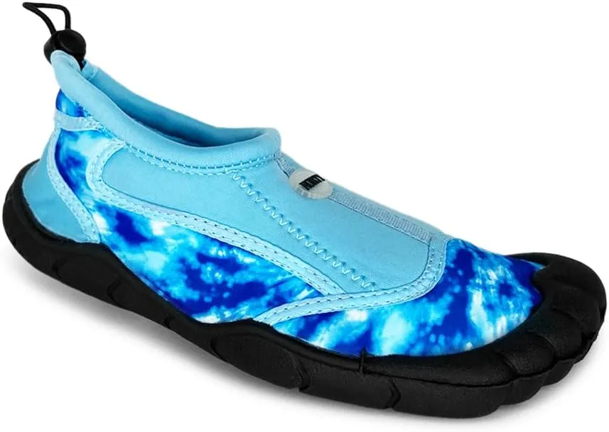 NORTY - Big Boys Aqua Socks Wave Water Shoes - Waterproof Slip-Ons for Pool, Beach, Lake and Sport
