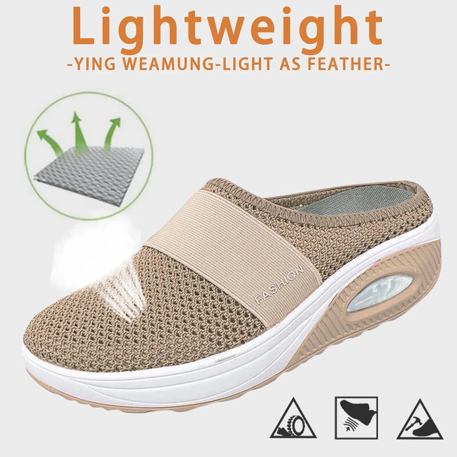 Orthopedic Shoes for Women Slip ons Diabetic Air-Cushion Walking Shoes with Arch-Support Comfortable Breathable Shoes