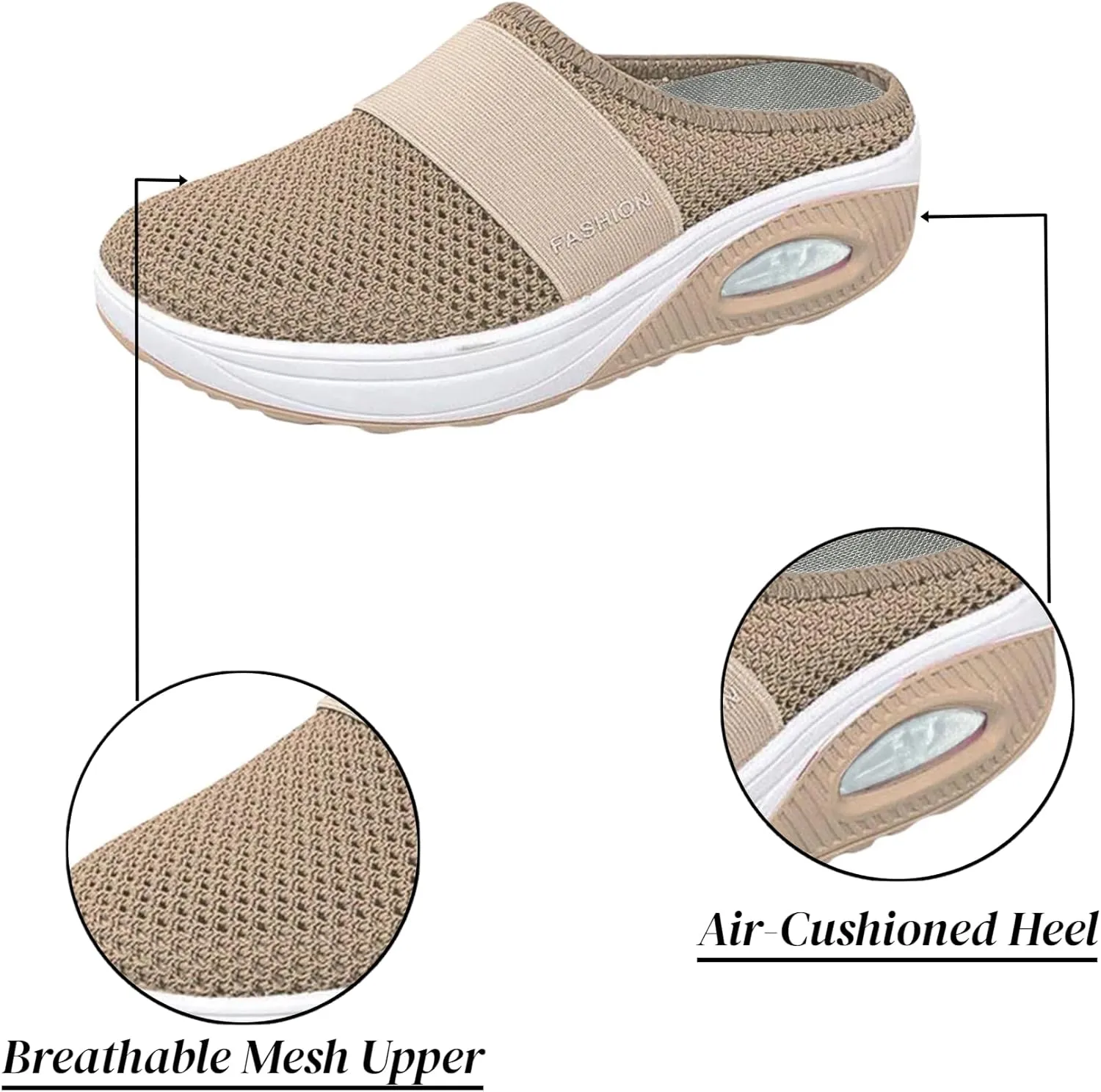 Orthopedic Shoes for Women Slip ons Diabetic Air-Cushion Walking Shoes with Arch-Support Comfortable Lightweight Shoes