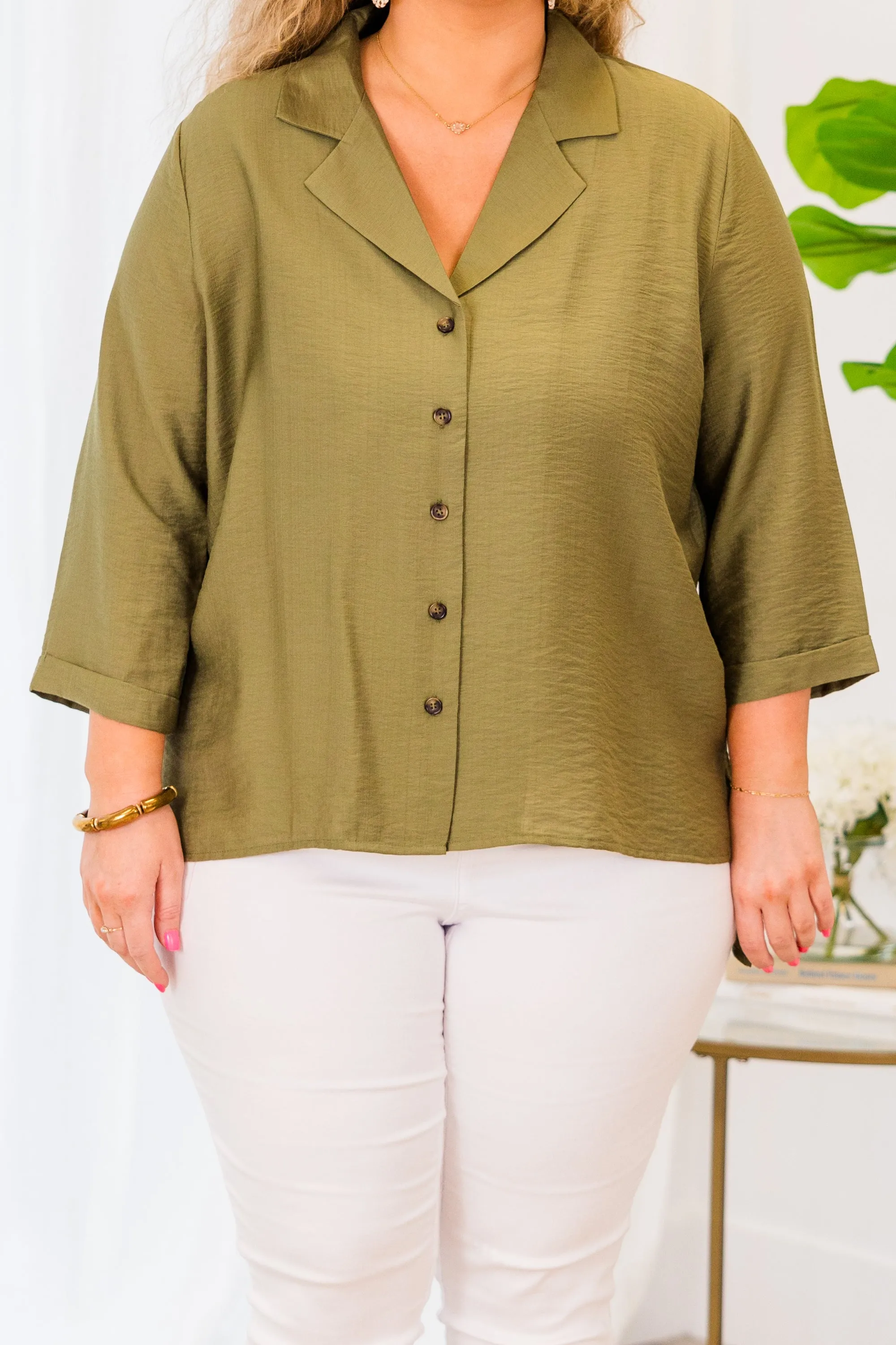 Pictured Together Top, Green