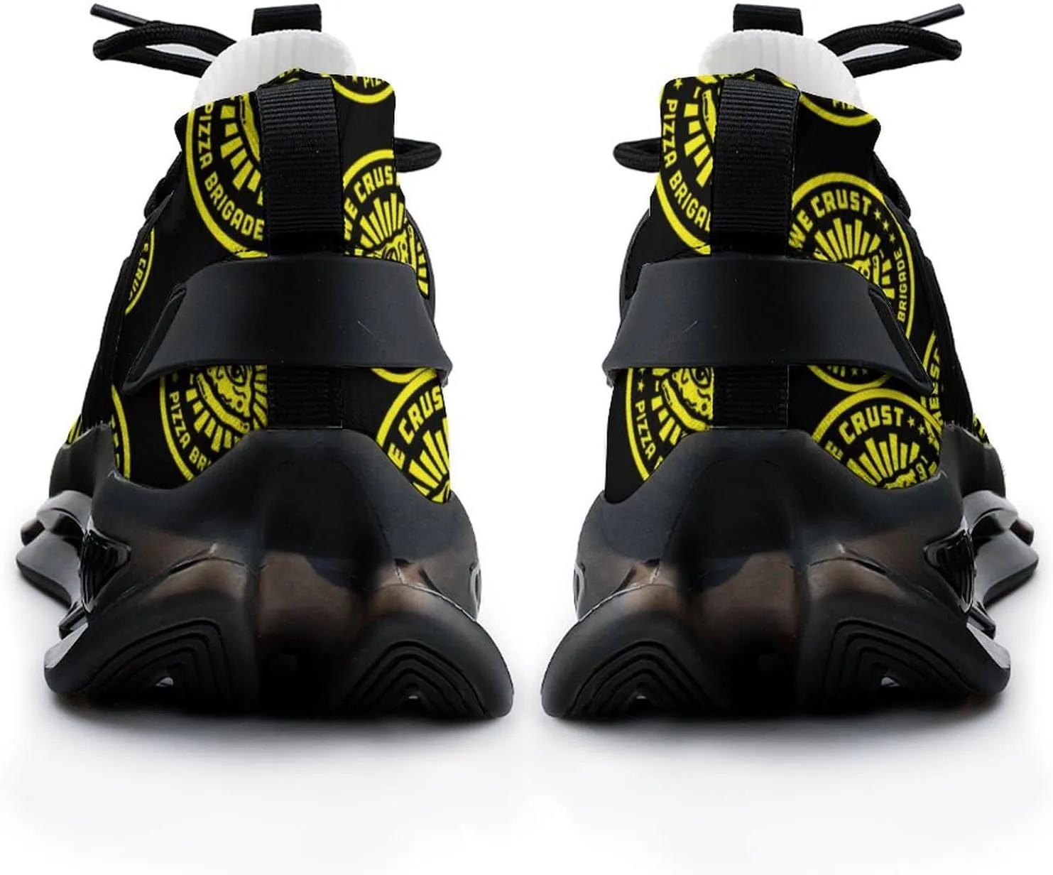 Pizza Brigade Walking Shoes for Men Lightweight Tennis Fashion Elastic Sports Shoes Cushion Basketball Shoes