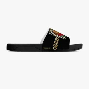 Polished Punteggiato Level 1 Casual Sandals Slides - Black Blk