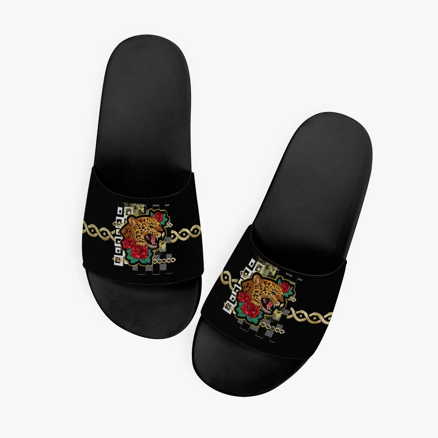 Polished Punteggiato Level 1 Casual Sandals Slides - Black Blk