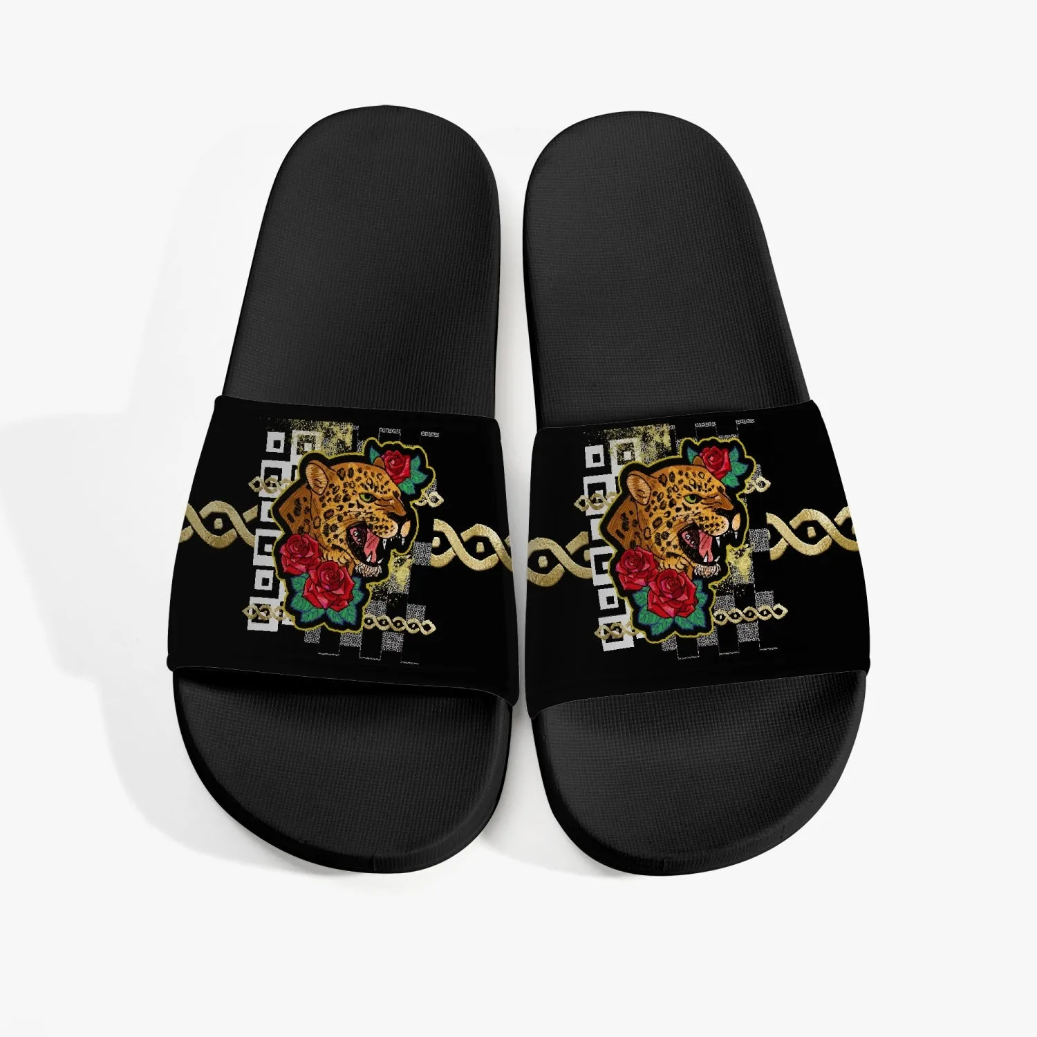 Polished Punteggiato Level 1 Casual Sandals Slides - Black Blk