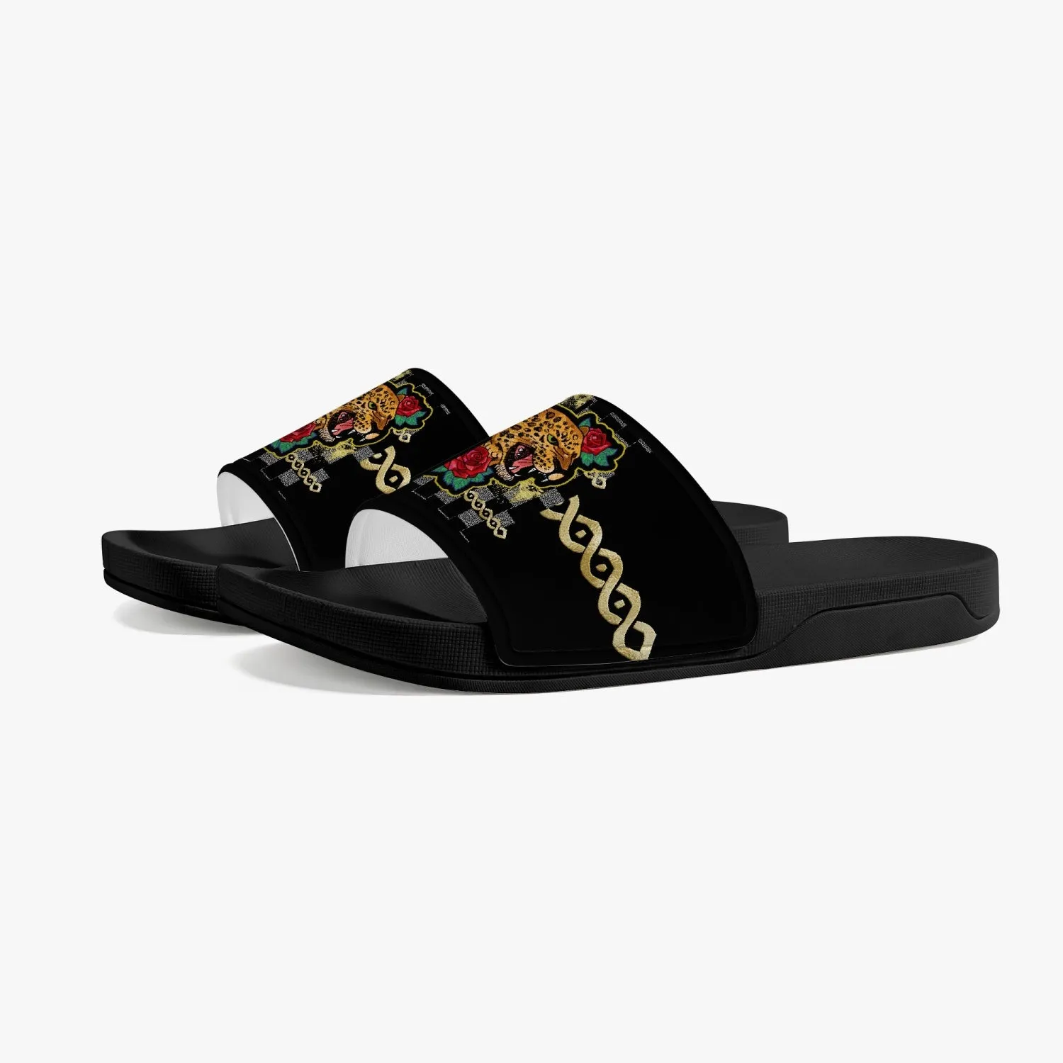 Polished Punteggiato Level 1 Casual Sandals Slides - Black Blk