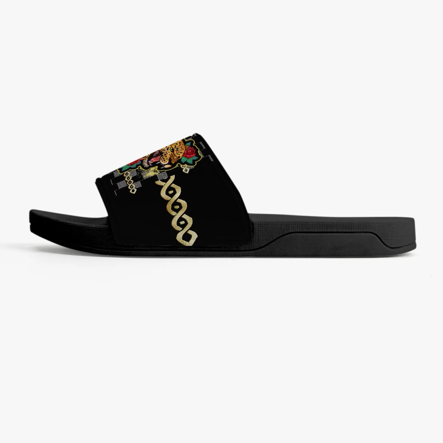 Polished Punteggiato Level 1 Casual Sandals Slides - Black Blk