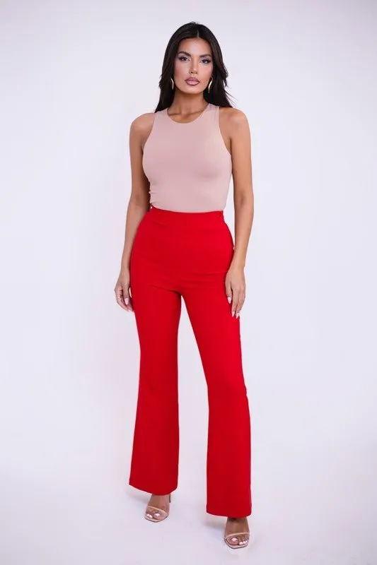 Red Ansel Red Pant Blazer Set