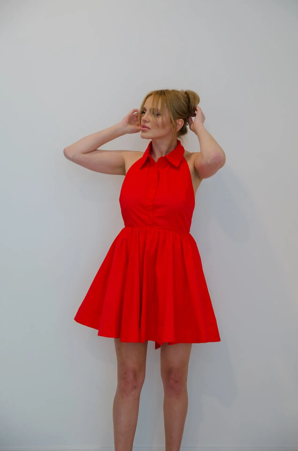 Red Halter Mini Dress