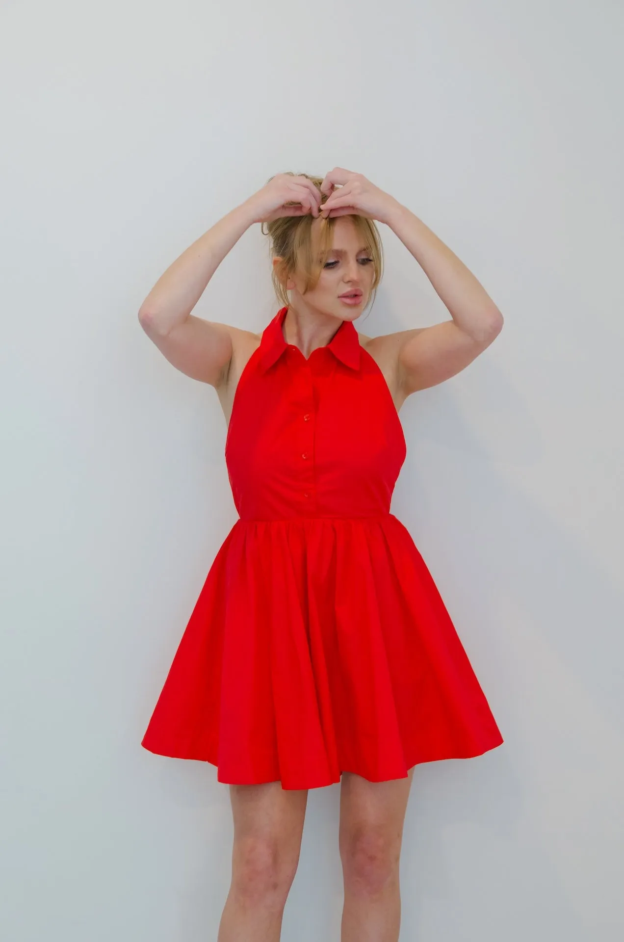 Red Halter Mini Dress