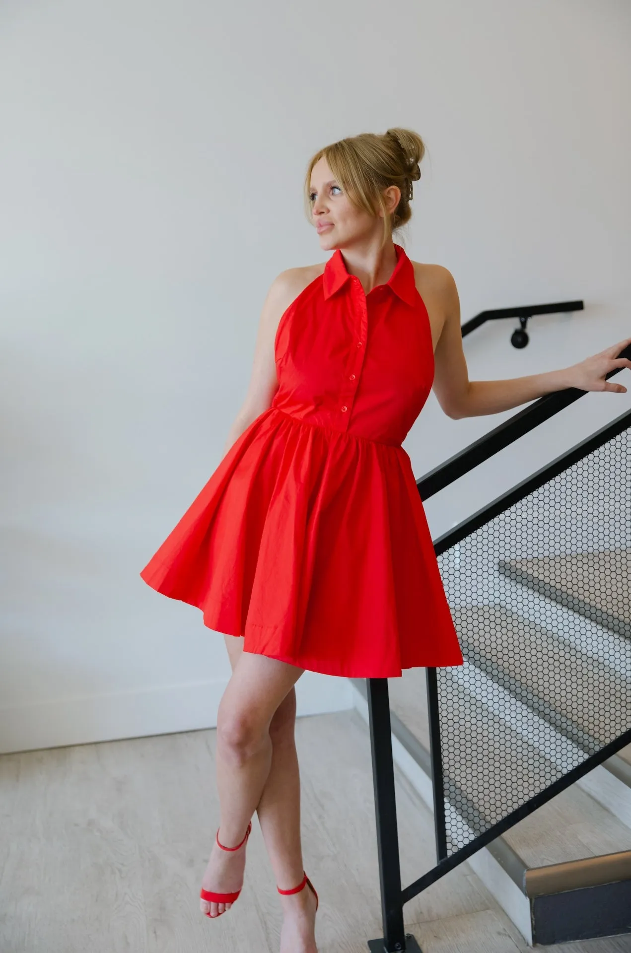 Red Halter Mini Dress