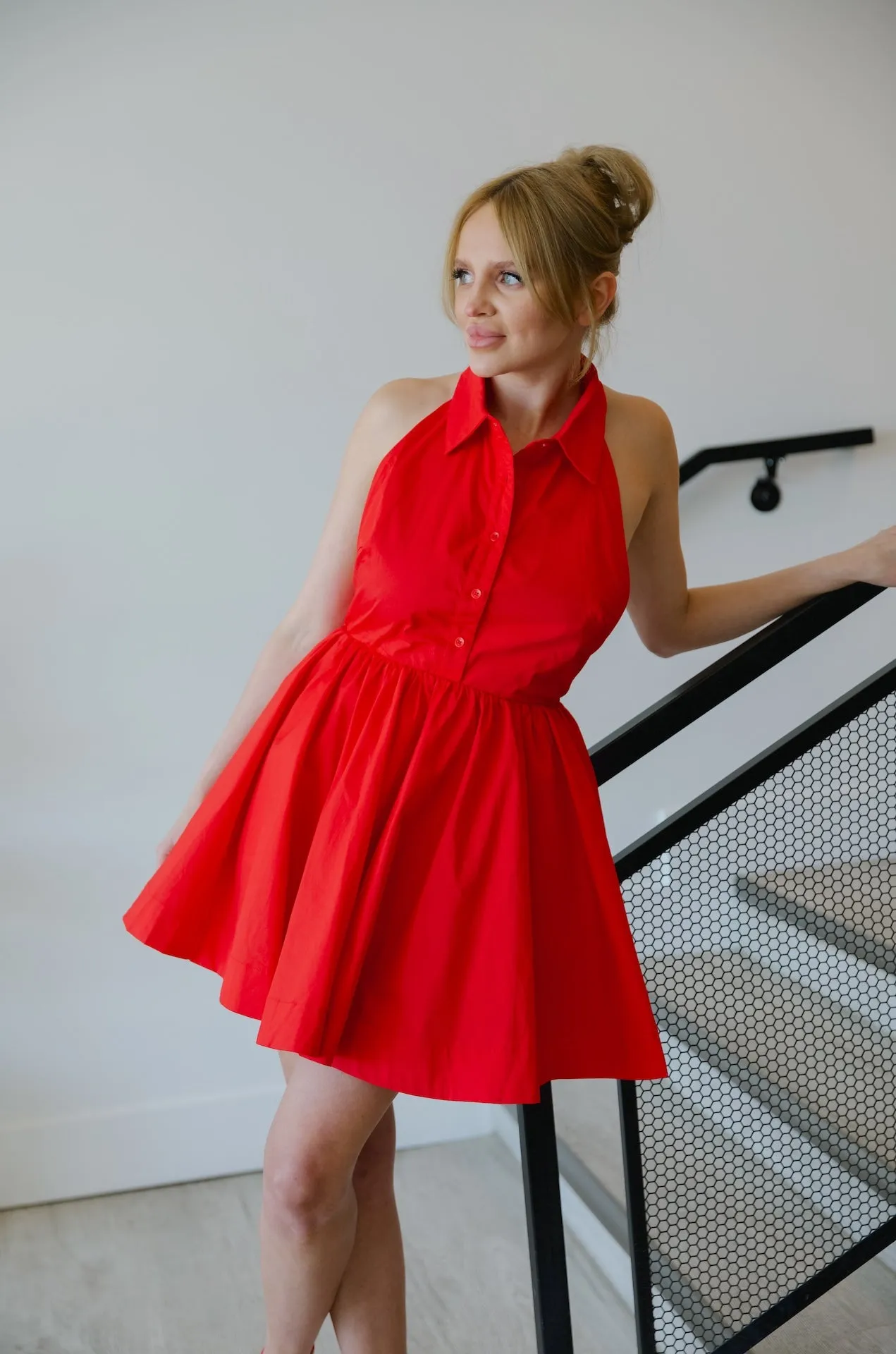 Red Halter Mini Dress