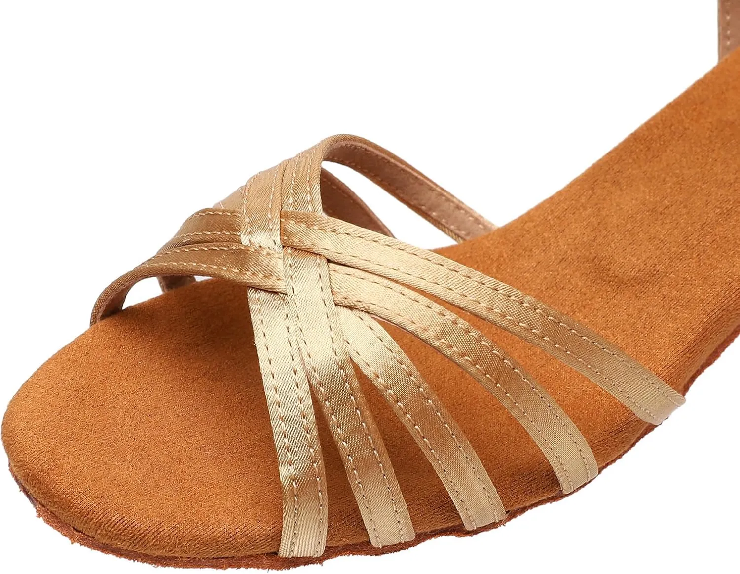 Rosefinch Women's Latin Dance Shoes Satin Professional Ballroom Salsa Practice Performance Wedding Dancing Shoes