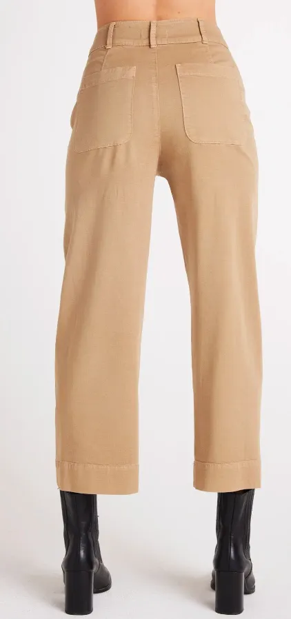 Saige Wide Leg Crop in Camel