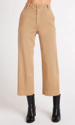 Saige Wide Leg Crop in Camel