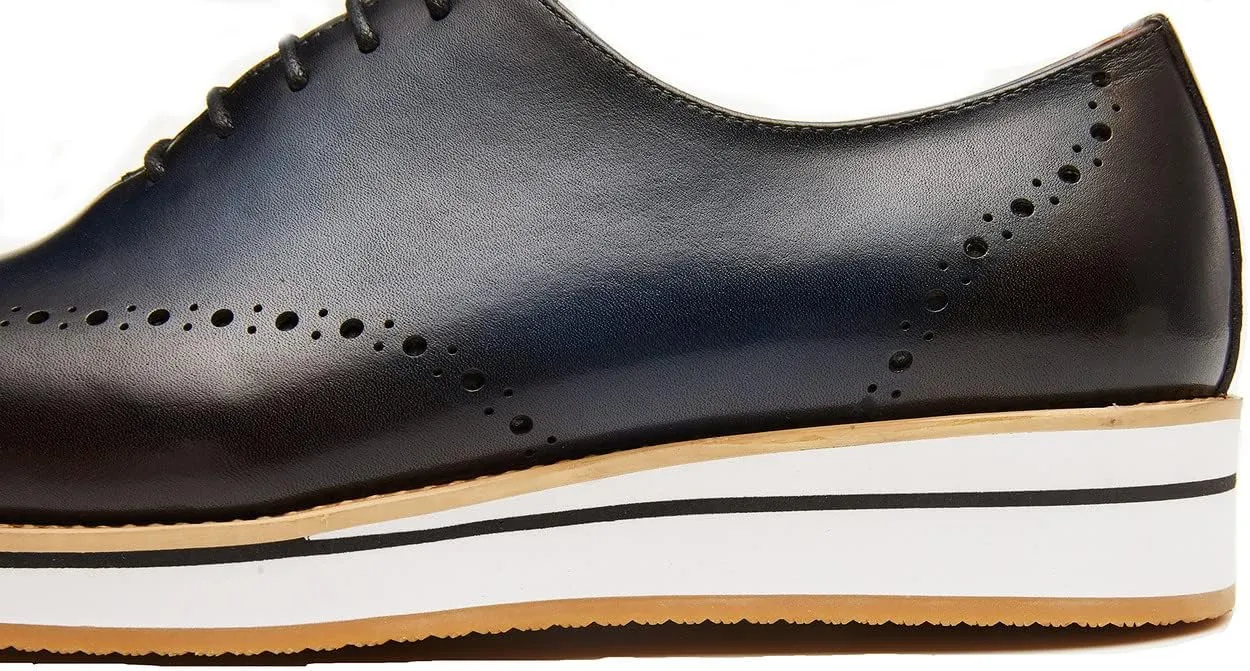 Santimon Men's Oxfords Business Casual Formal Dress Shoes Wingtip Boys Leather Sneakers Walking Shoes for Men